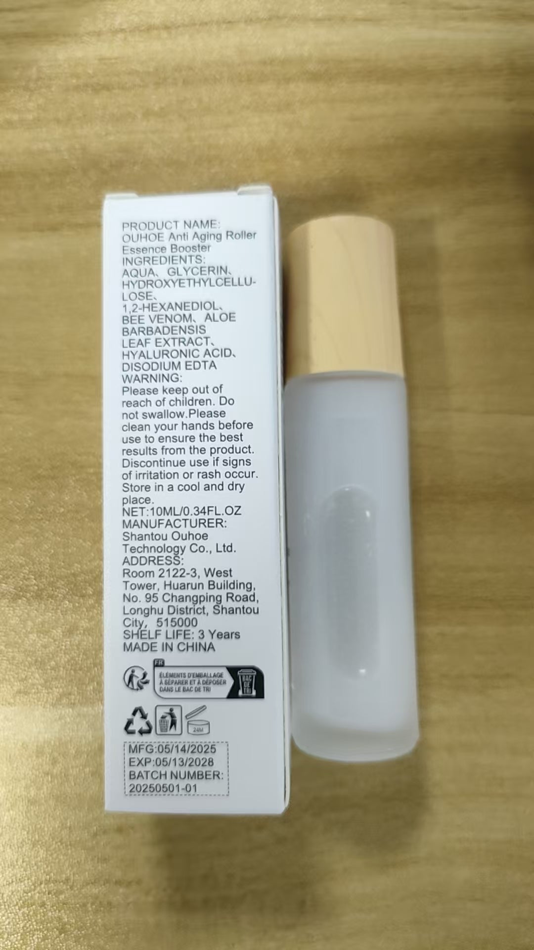 Sérum Nocturno Roll-On OUHOE – Hidratación y Nutrición Facial