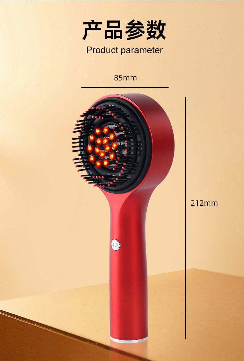 Peine Masajeador EMS Anticaída con Luz Roja – Estimula el Crecimiento Capilar